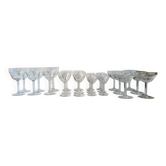 24-piece Art Deco glassware set