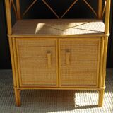 Shelf rattan and bamboo 70s