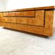 Burl wood credenza by Jean Claude Mahey, 1970s