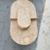 Travertine veneer coffee table from Maitland_Smith 1970