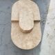 Table basse en placage de travertin de Maitland_Smith 1970