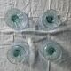 Set of 4 large blue and green glasses H14 D10
