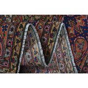 1960s Vintage Persian Handmade Wool Cotton Light Red Area Rug 253x340