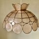 Suspension en nacre rose et laiton