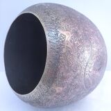 Solid brass pot cover engraved decor animal plant characters