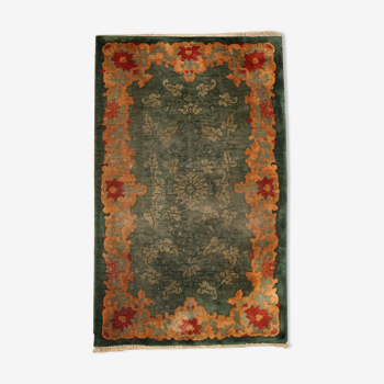 Ancient Chinese carpet Art Deco handmade 121cm x 183cm 1920s