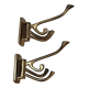 2 hooks with 4 rotating hooks each in brass