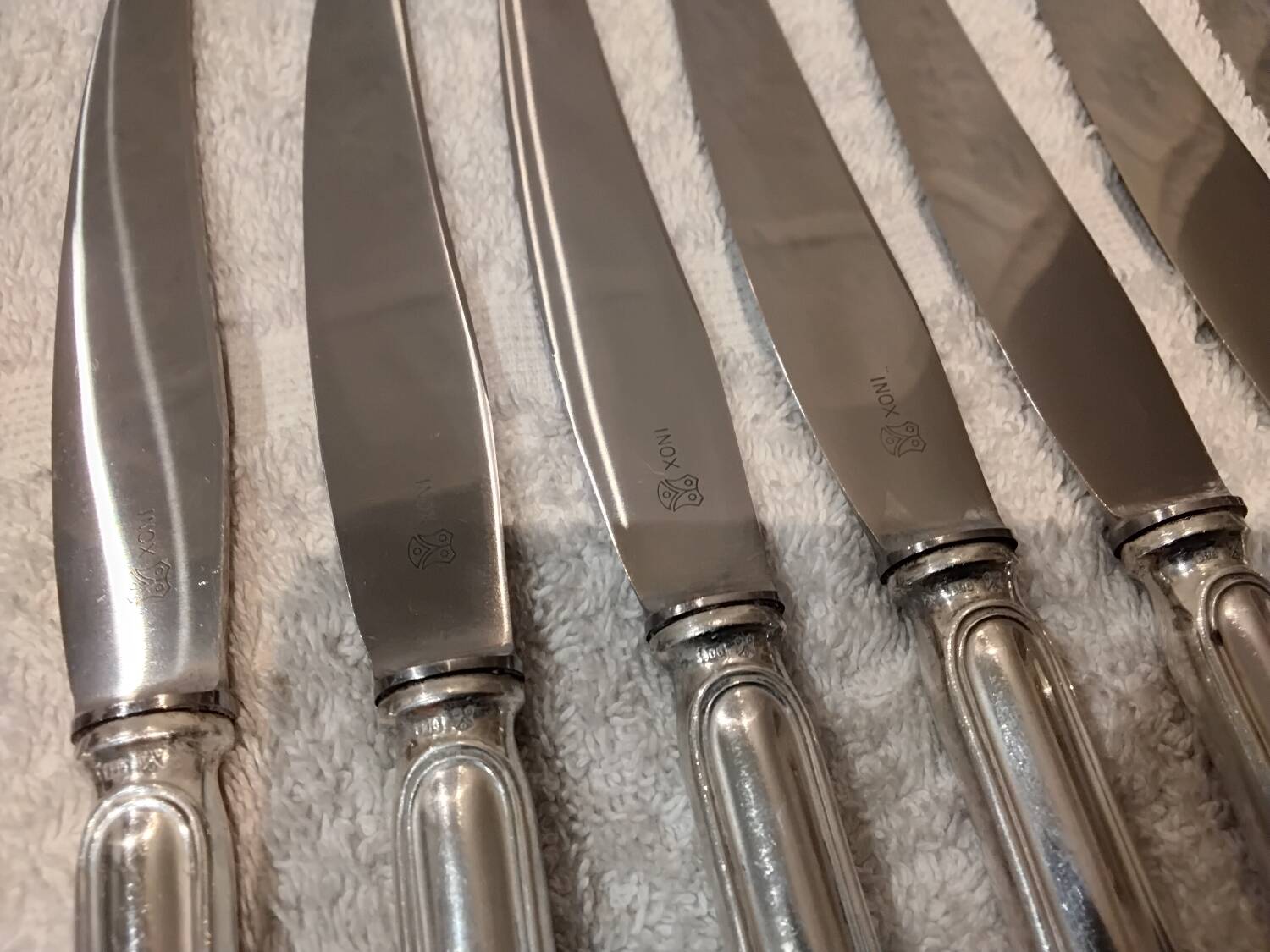 11 dessert knives with 800 silver handles, Swiss goldsmith Jezler net