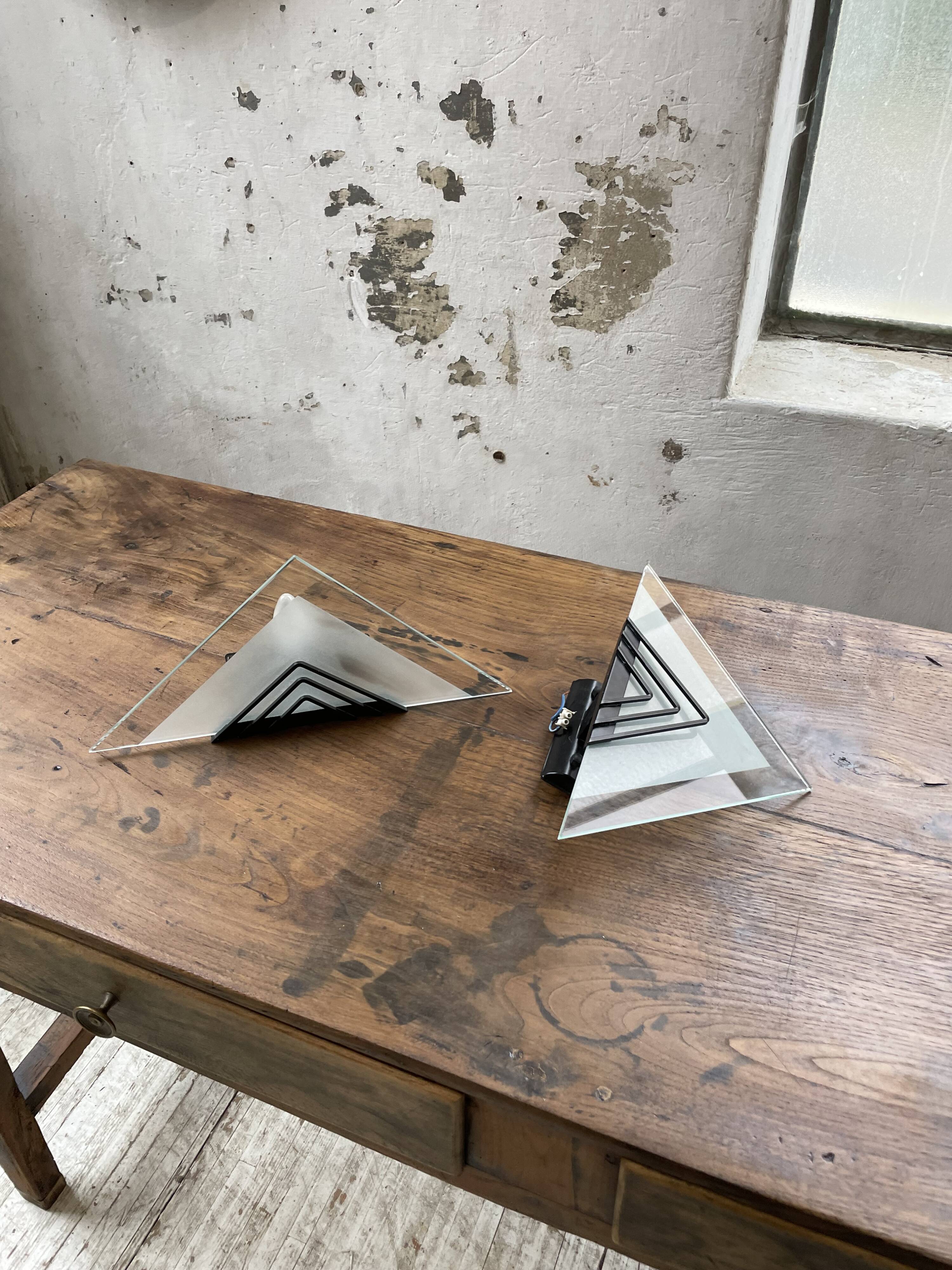 Pair of 80s wall lights