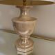 Beige glazed ceramic lamp from the 80s