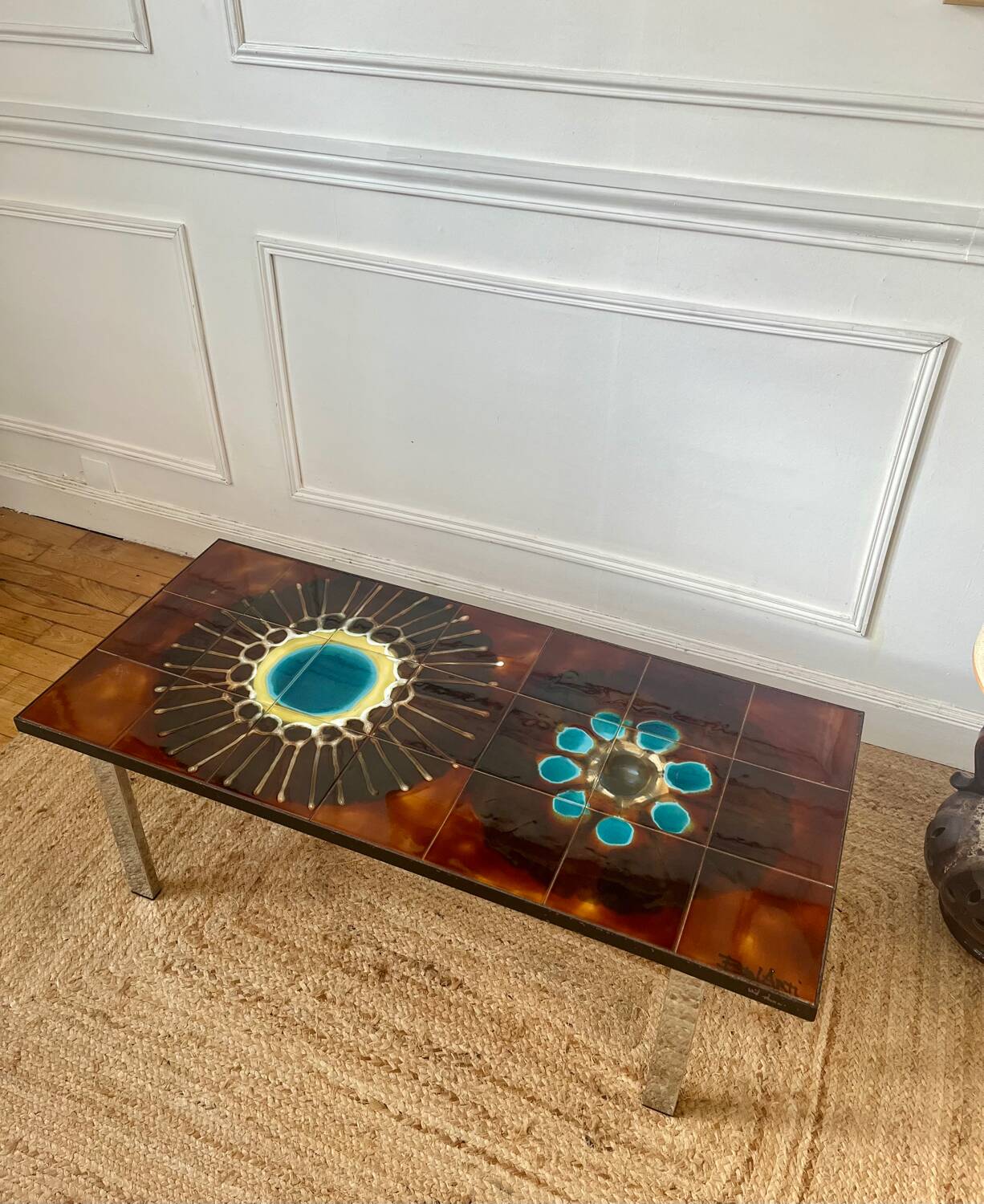 Ceramic coffee table signed BELARTI, 1960s