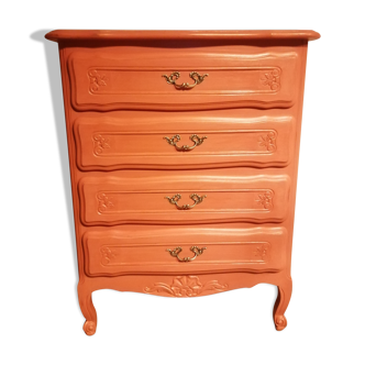 Chest of drawers orange terracotta