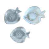 Lot of 8 plates arcoroc fish