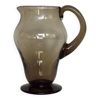 Smoked glass pitcher