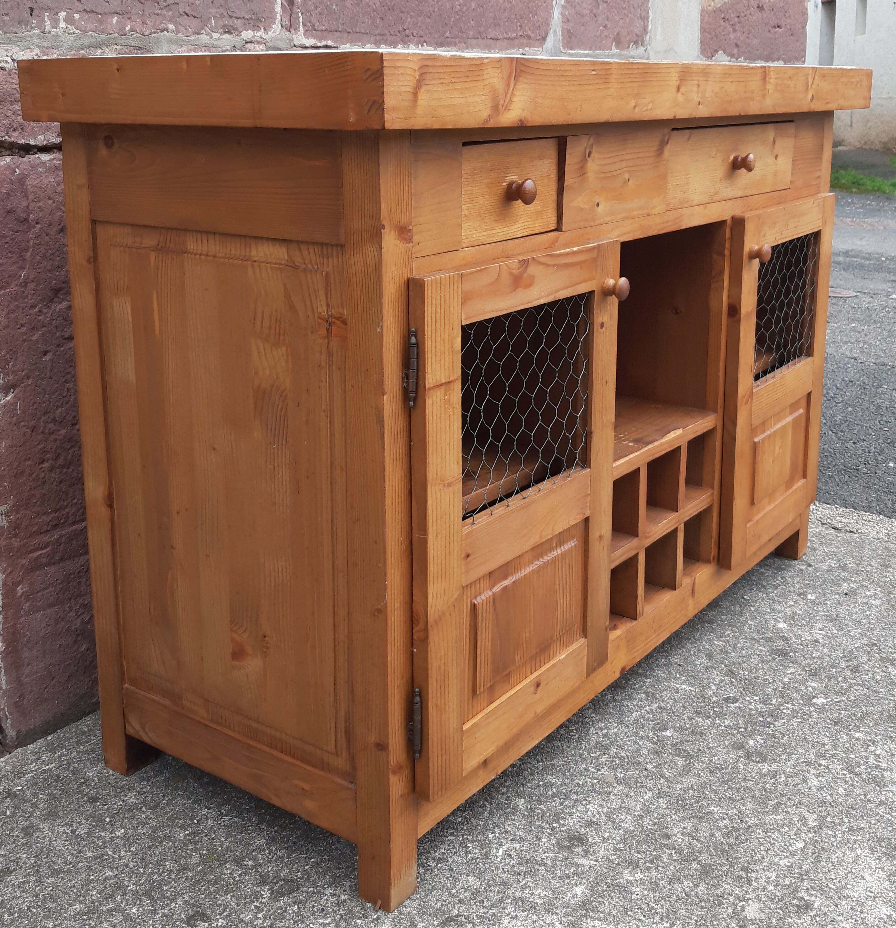 Buffet de cuisine - Billot - Table de boucher