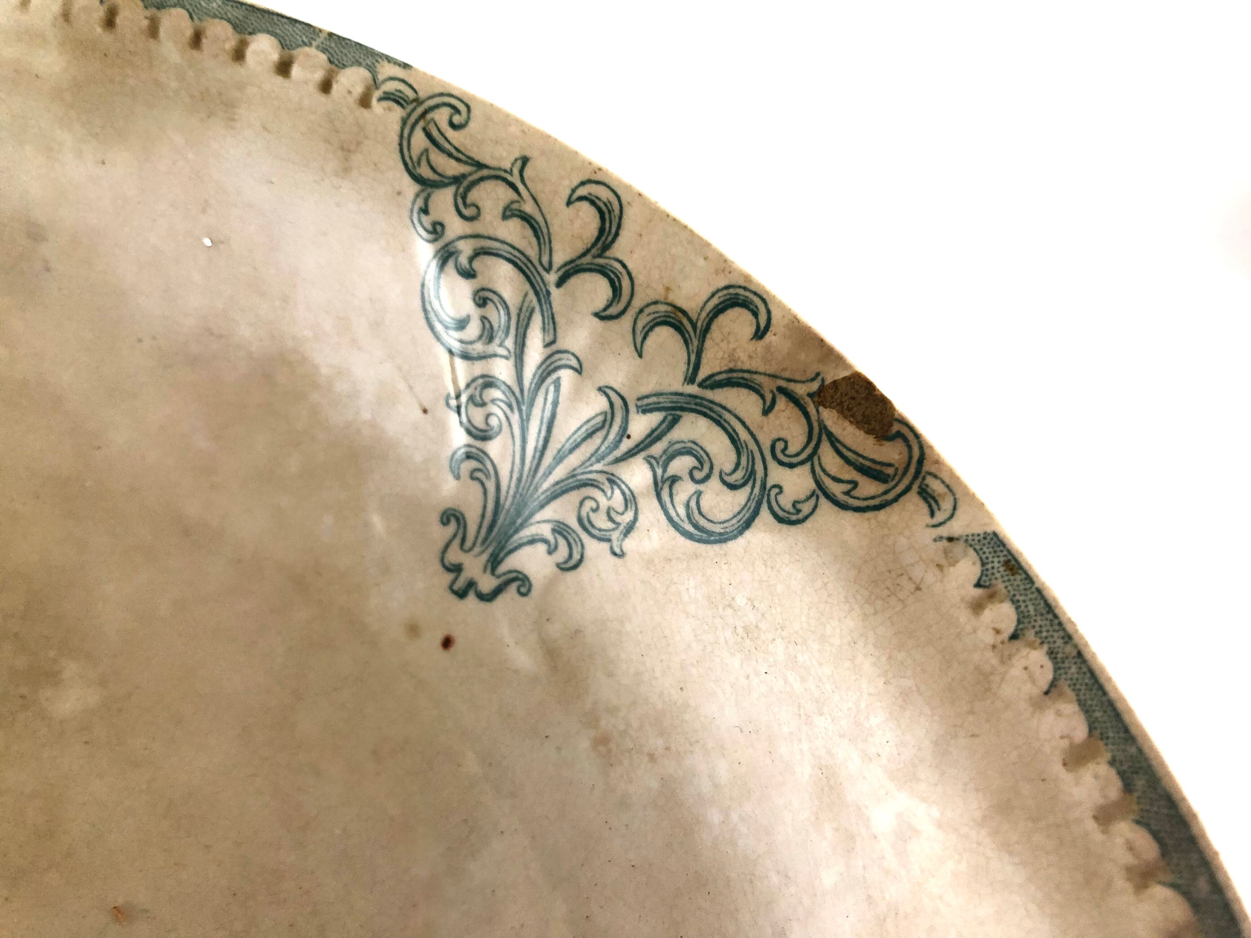 Compotier terre de fer Sarreguemines Digoin modele Provence