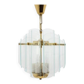 Lustre en verre, années 1980