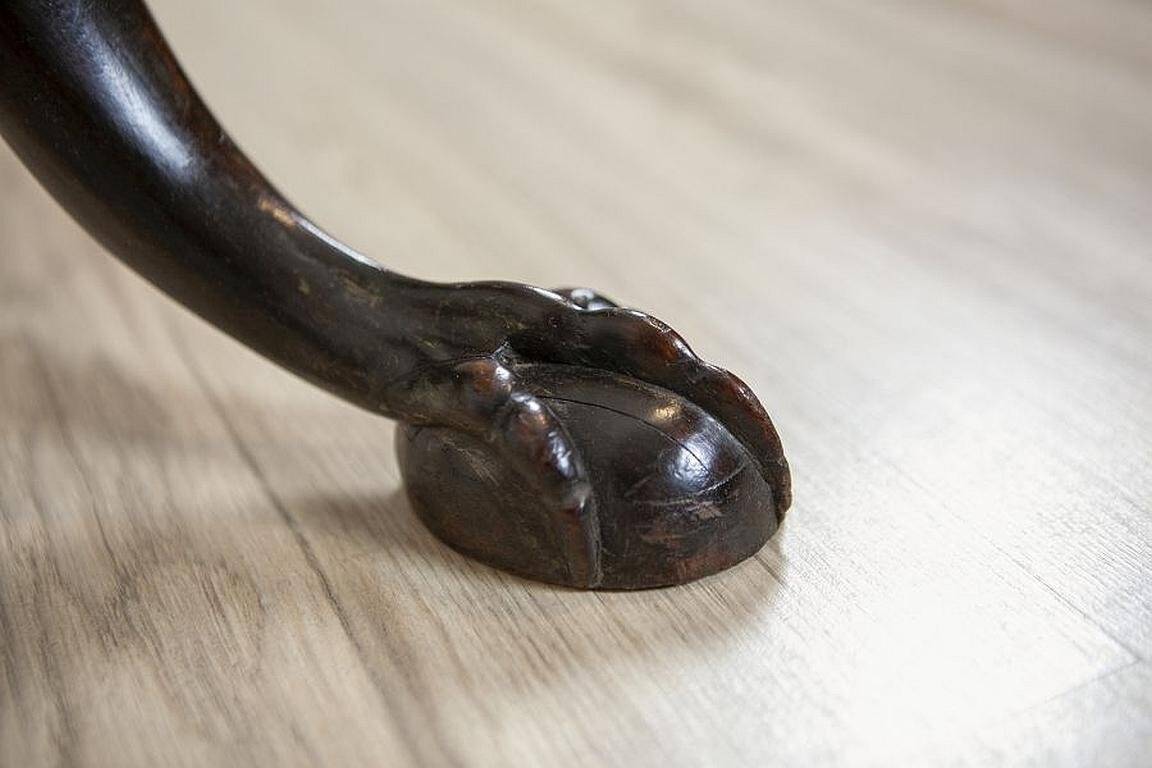 English Walnut Side Table with Tilted Top, 1890s