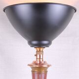 Lampe de table en cuir et laiton du milieu du siècle, Mazda France