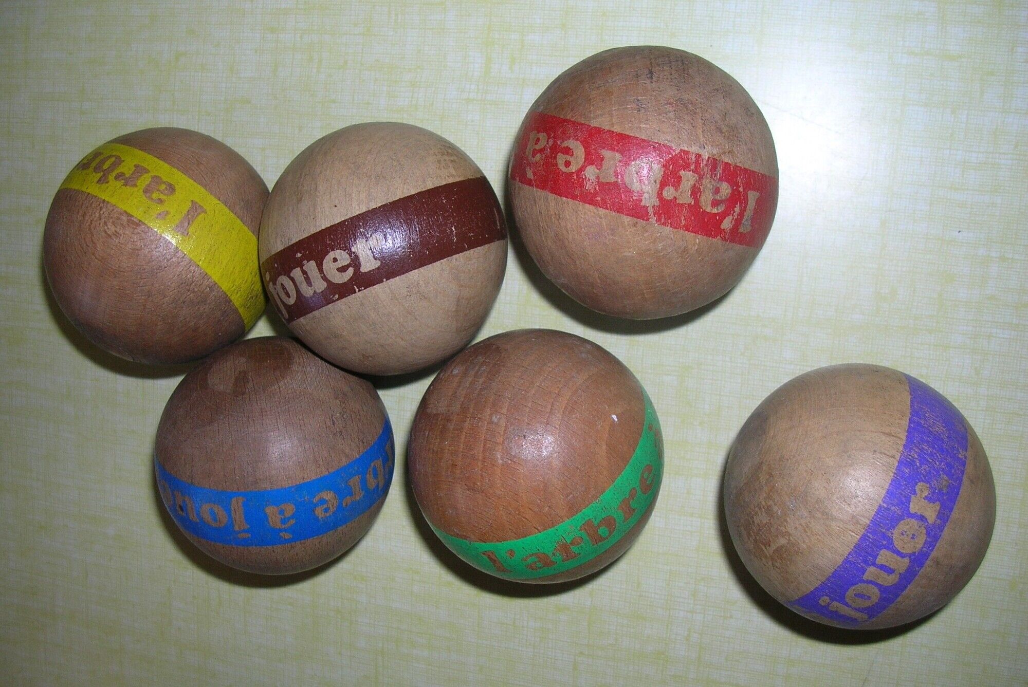 Wooden garden croquet game in its metal cart