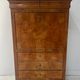 Louis Philippe secretary in light walnut briar, 19th century.