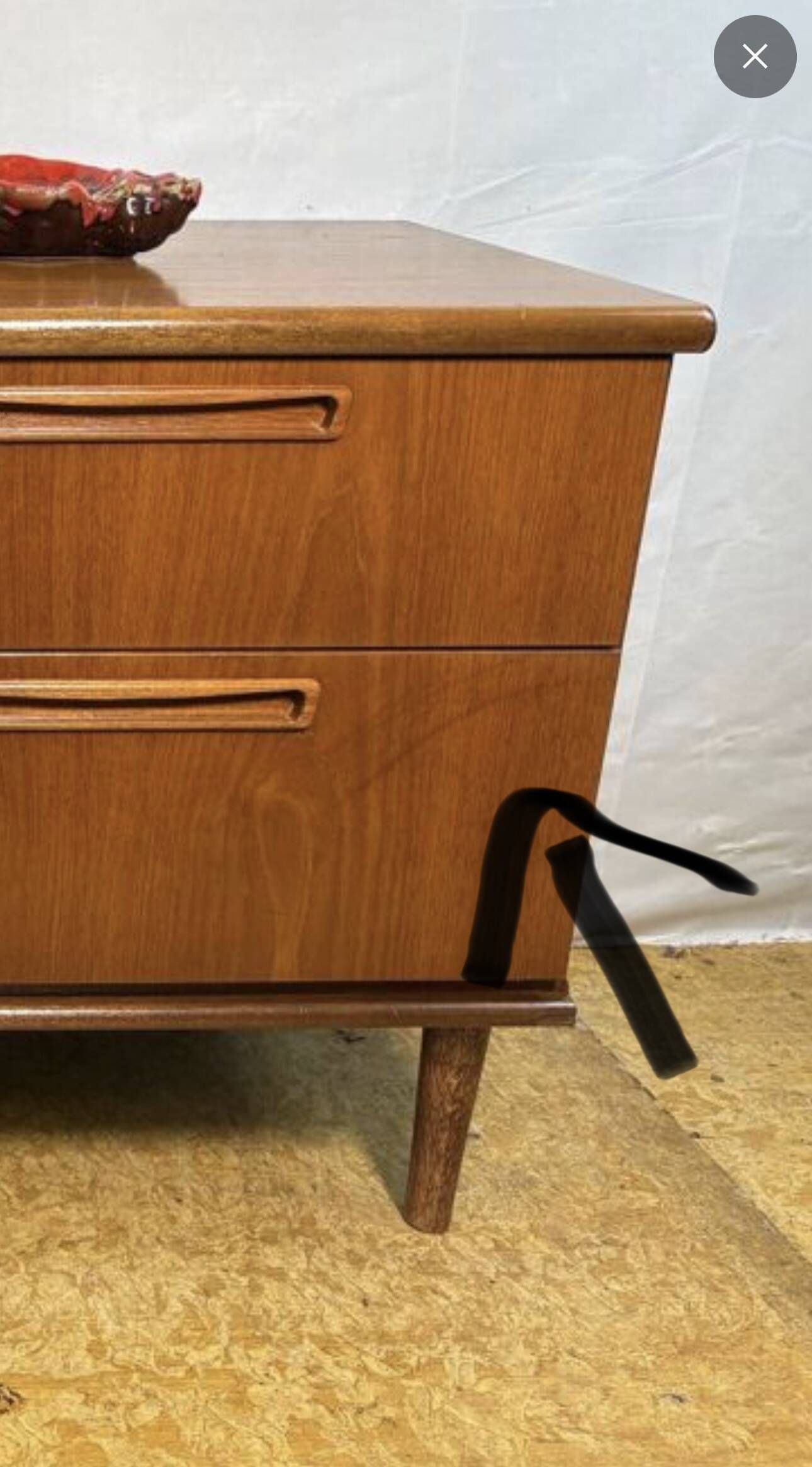 Buffet Meredew en teck vintage des années 1960, design britannique du milieu du siècle, rétro.
