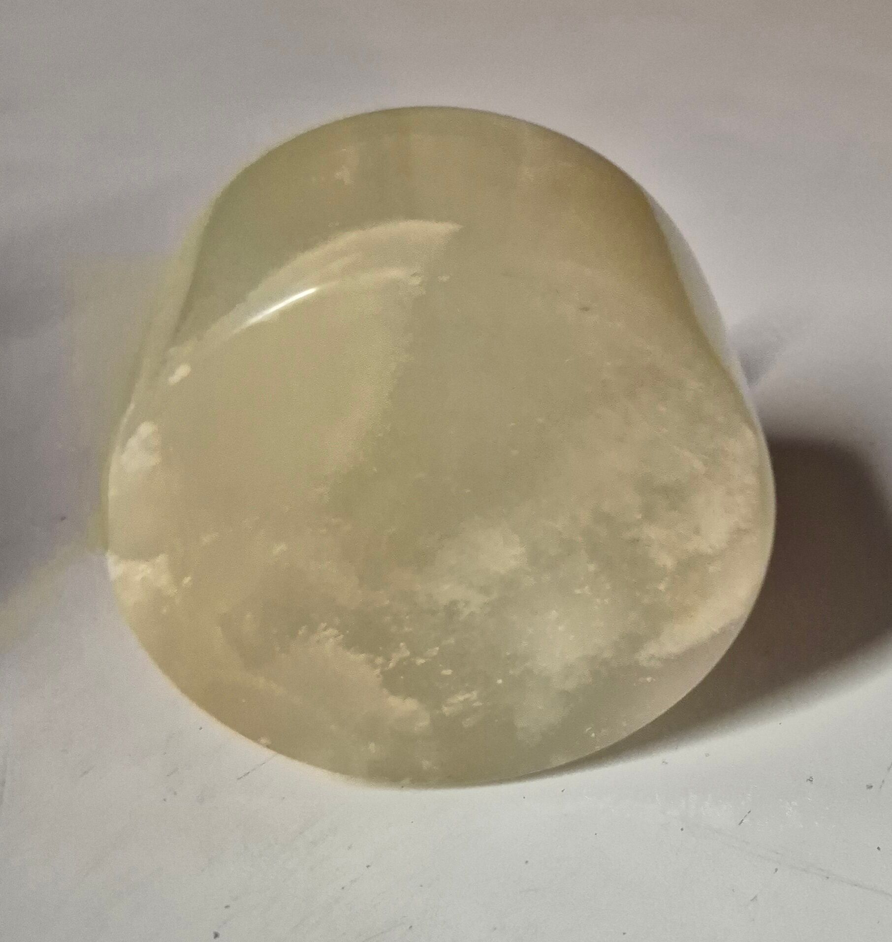 Vintage onyx stone table lighter with gold metal