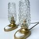 Pair of vintage table lamps, bubble glass, 70s