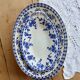 Ravier ancien porcelaine de Dresde bleu blanc – Plat à hors-d'œuvre baroque