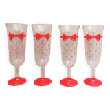 Champagne flutes x4