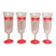 Champagne flutes x4