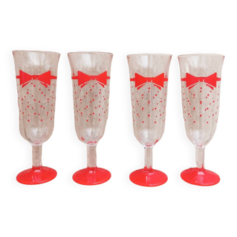 Champagne flutes x4