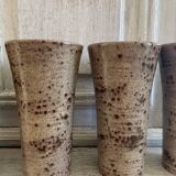 Lot de 5 verres en grès vintage