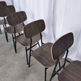 Chaises d'école industrielles vintage - STOL Kamnik - Yougoslavie des années 70 - Lot de 6