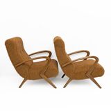 Attribute to Paolo Buffa Mid-century Modern Italian Bouclè Armchairs, Pair