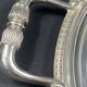 Very large silver metal serving tray christofle malmaison model