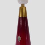 Scandinavian lamp in red glass Kastrup Denmark 1960