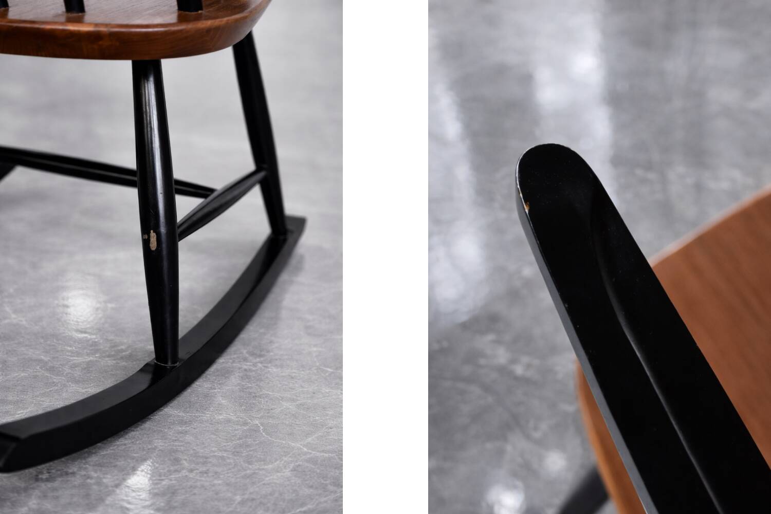 Vintage Mid-Century Finnish Modern Rocking Chair by I. Tapiovaara for Asko