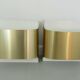 Pair of wall lights "Staff" in golden brass, 70's