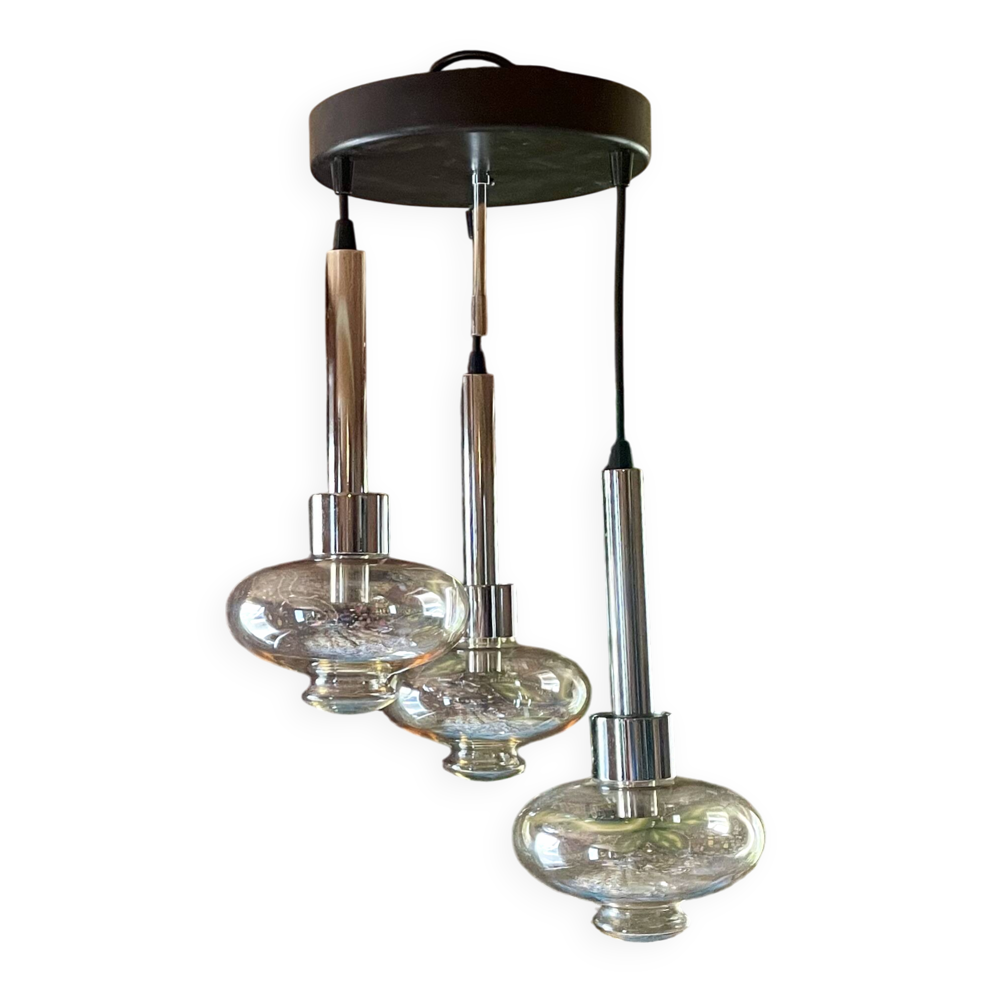 Chandelier, Ceiling light, Cascade pendant light, Design "RAAK", 70s