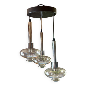 Chandelier, Ceiling light, Cascade pendant light, Design "RAAK", 70s