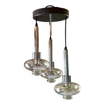 Chandelier, Ceiling light, Cascade pendant light, Design "RAAK", 70s