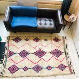 100% wool rug, handmade 225x150cm