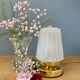 Vintage Art Deco frosted glass globe table lamp