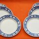 Suite de 6 assiettes plates  F.B Badonviller Fenal Frères Art Déco Années 1930-1940
