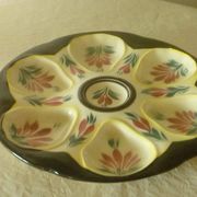 HB Quimper earthenware oyster plate