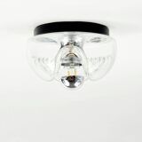 "Wave"/"Futura" Glass Wall Lamp by Koch & Lowy for Peill & Putzler, 1970s