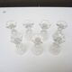 7 Metternich Style Crystal Digestif Glasses H 11 cm