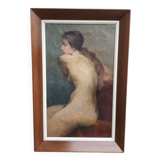 Nu féminin, huile sur toile