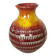Vintage Scheurich Fat Lava Vase: West German Red & Yellow Pottery